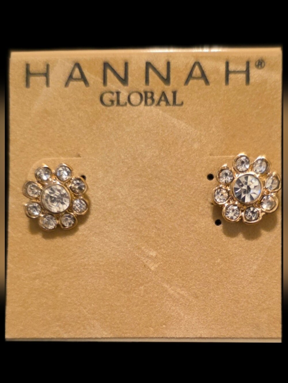 Clear Crystal Daisy Stud Earrings